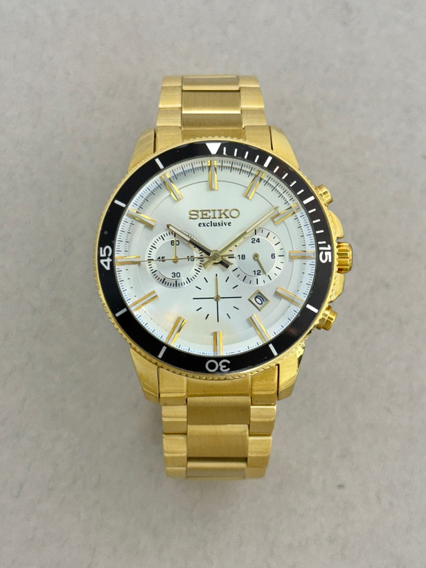 ساعت مچی مردانه سیکو 3123 شرکتی سه موتور فعال کرنوگراف موتور میوتا ژاپن لوکس مردانه رولکس شیک