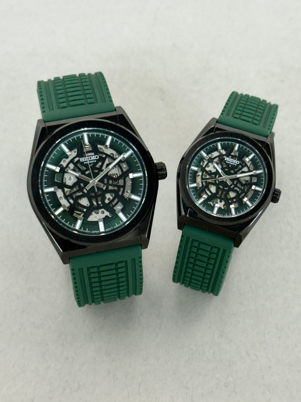 ساعت مچی ست سیکو 3134 اتوماتیک کوکی ست مردانه زنانه شیشه ضدخش لوکس هدیه سالگرد ازدواج