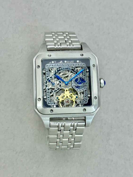 قیمت و خرید انلاین ساعت کارتیر مردانه مدل مربع اتومات کوکی بدون نیاز به باطری